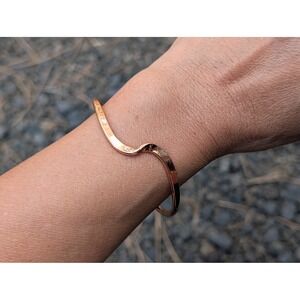 Navajo‎ Single Wavy Band Copper Bracelet Jewelry size 6.5in**